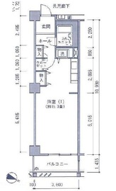 アクティ目黒駅前 1号棟 603 間取り図