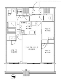 勝どきザ・タワー 48階 間取り図