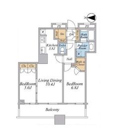 クレストプライムタワー芝 7階 間取り図