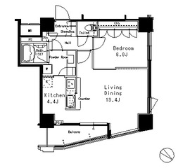 MFPR目黒タワー 1707 間取り図