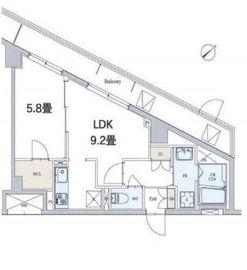 カスタリア本駒込 413 間取り図