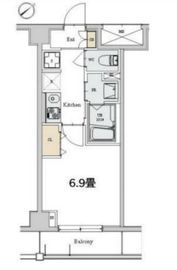 カスタリア本駒込 405 間取り図