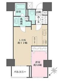 オープンレジデンシア銀座est 5階 間取り図