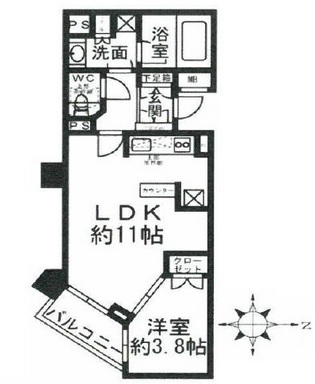 パークホームズ六本木乃木坂アーバンレジデンス 3階 間取り図