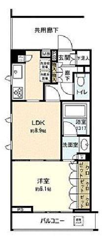 レジデンシャルスター白山シーズンテラス 4階 間取り図