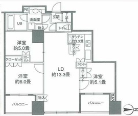 カスタリアタワー品川シーサイド 1006 間取り図