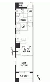 カスタリア新富町4 402 間取り図