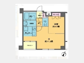 カスタリア南麻布 303 間取り図