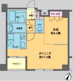 カスタリア南麻布 204 間取り図