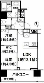 ザ・パークハウス渋谷美竹 14階 間取り図