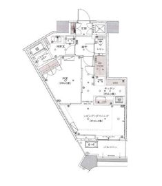 勝どきザ・タワー 45階 間取り図