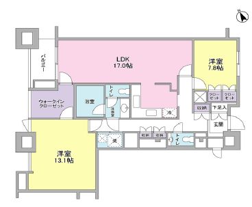 愛宕ビューアパートメント 1602 間取り図