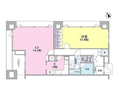 愛宕ビューアパートメント 1601 間取り図