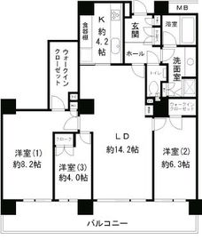 リバーポイントタワー 2306 間取り図