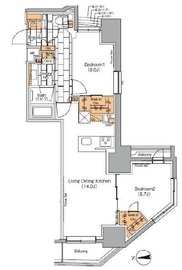 ザ・パークハビオ上野 601 間取り図