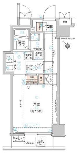 ハーモニーレジデンス月島 6階 間取り図