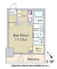 オリゼー茅場町 402 間取り図