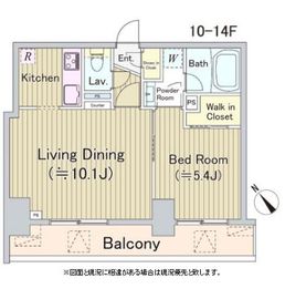 オリゼー茅場町 1001 間取り図