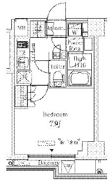 ALTERNA清澄白河 (オルタナ清澄白河) 505 間取り図