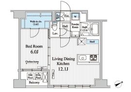 京橋レジデンス 302 間取り図