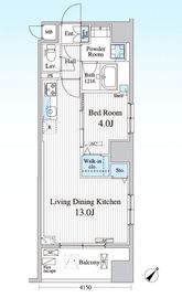 クレール日本橋 301 間取り図