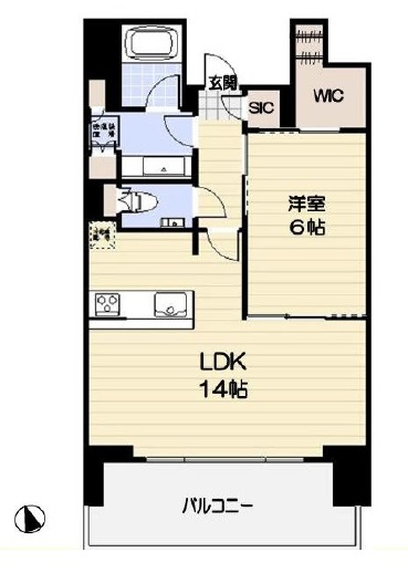 ザ・パークハウス渋谷美竹 14階 間取り図