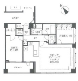 ピアース初台 4階 間取り図