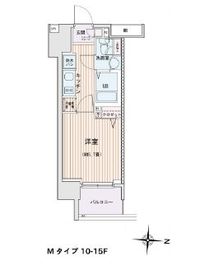 エスティメゾン錦糸町2 1521 間取り図