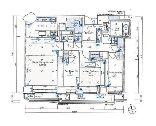 パークコート元麻布ヒルテラス 5階 間取り図