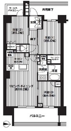 リビオレゾン清澄庭園 10階 間取り図