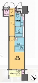 カスタリア銀座3 1006 間取り図