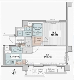 カスタリア三宿 102 間取り図