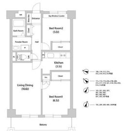 セレッソ幡ヶ谷 409 間取り図