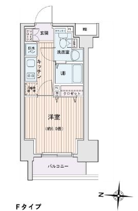 エスティメゾン錦糸町2 1513 間取り図