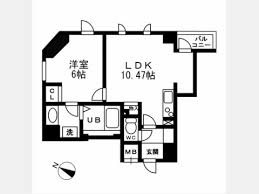 レジディア三越前 1501 間取り図