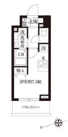 レジディア大森2 1202 間取り図