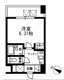 レジディア三越前 704 間取り図