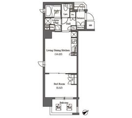 フレアージュ恵比寿 404 間取り図