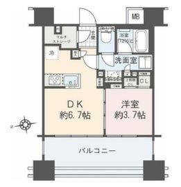 イニシアイオ芝公園 11階 間取り図