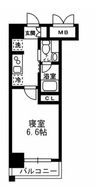 レジディア月島3 511 間取り図