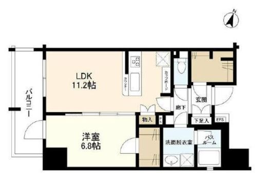 デュアレス千代田三崎町 8階 間取り図