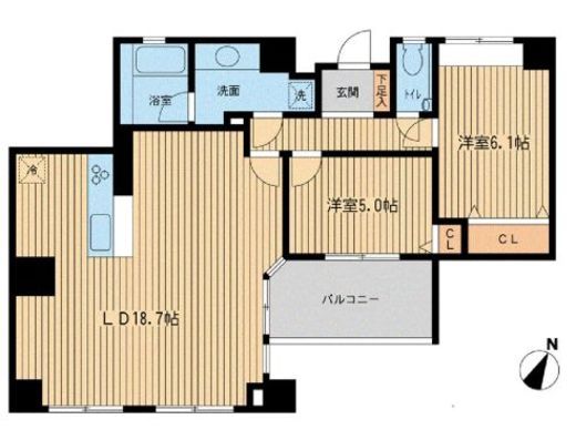 HF学芸大学レジデンス2 402 間取り図