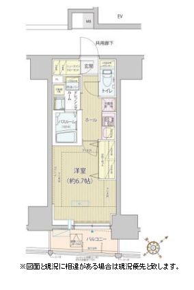 レビスタ白金高輪 1502 間取り図