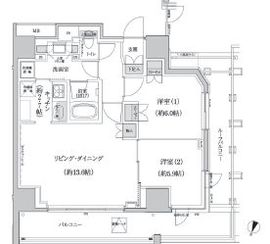 パークハビオ渋谷本町レジデンス 1101 間取り図