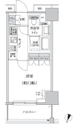 パークハビオ渋谷本町レジデンス 203 間取り図