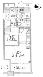 勝どきザ・タワー 26階 間取り図