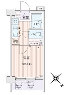 エコロジー都立大学レジデンス 616 間取り図