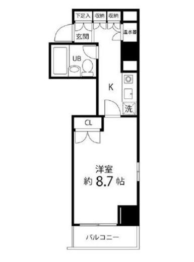 ハイリーフ芝大門 401 間取り図