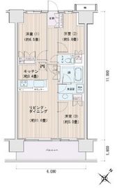 エスティメゾン豊洲レジデンス C1305 間取り図