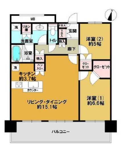 アーバンドックパークシティ豊洲タワー 4階 間取り図